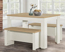 Harper Cream Dining Table & bench set