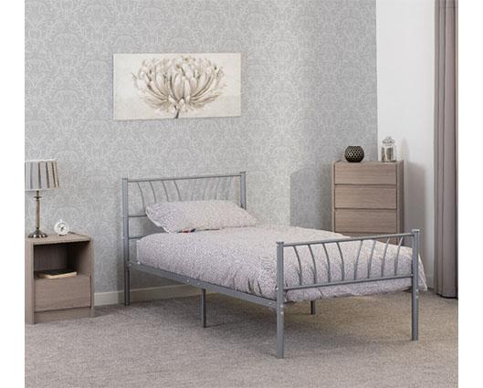 HARLOW 3' BED - SILVER