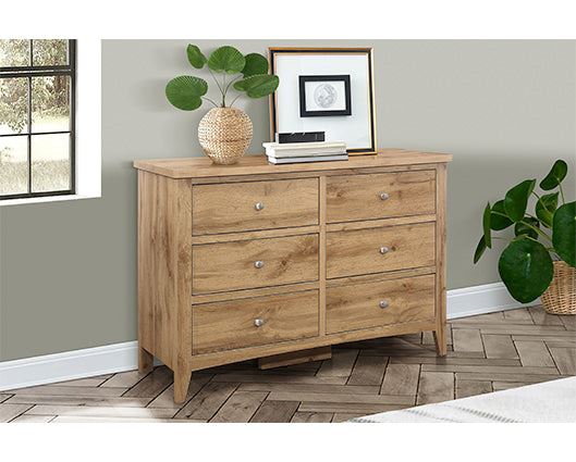 Hampstead 6 Drawer Chest- Oak