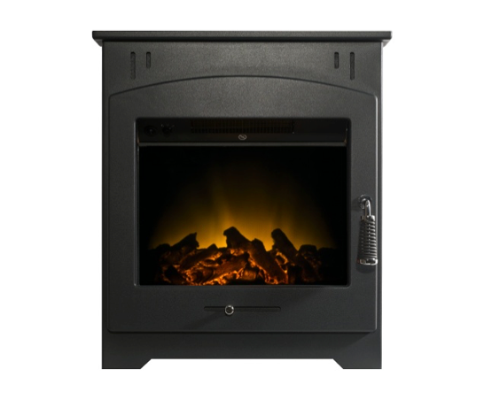 Hallie Inset Stove in Black with Remote