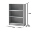 Traditional Low Wide Bookcase-Grey