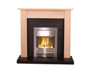 Skyla Fireplace Suite in Oak and Black, 43 Inch