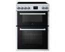 New World NWDO60CW 60cm Double Electric Oven With Ceramic Hob White