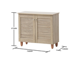 Traditional 2 Door Shoe Cabinet-Oak