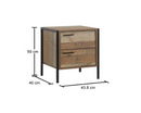 Horton 2 Drawer Bedside