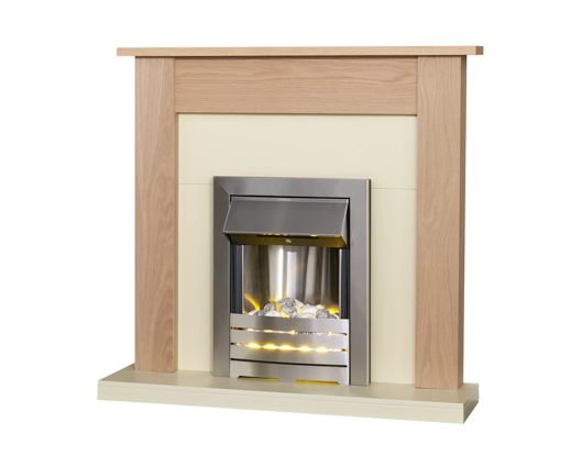 Samuel Fireplace Suite in Oak, 43 Inch