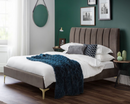 Deco Scalloped Velvet Double Bed