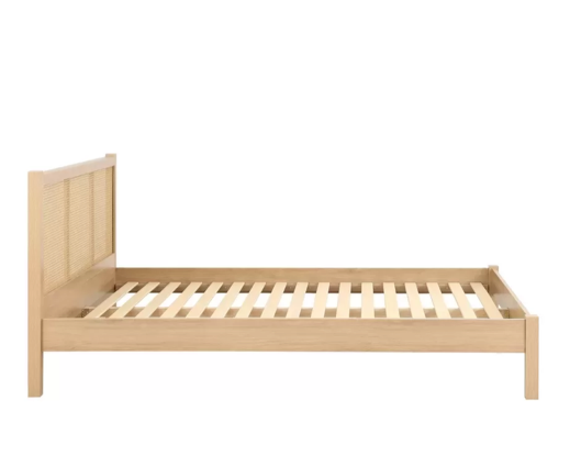 Catalina King Rattan Bed- Oak
