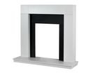 Milton Fireplace White & White/Black 39 Inch