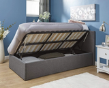 Serena Double Side Lift Ottoman Bed - Grey