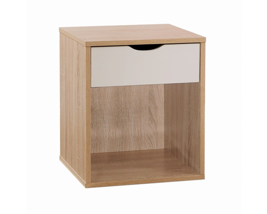 Atrix Nightstand with 1 Drawer-White