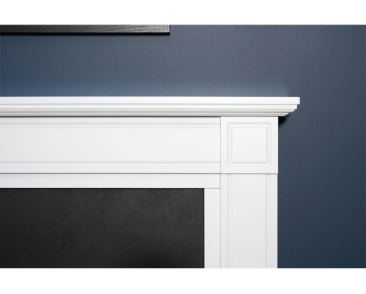 Giovannia  Fireplace Suite 39inch White/Black With Electric Fire - Black