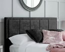 Hannover Double Ottoman Bed - Black Crushed Velvet