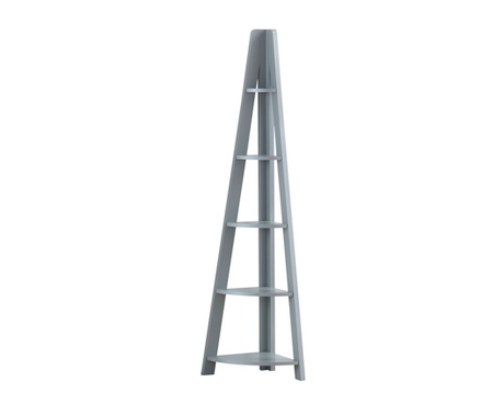 Corner Ladder Bookcase-Grey