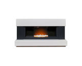 Vera Fireplace Suite  48inch - White/ Charcoal Grey