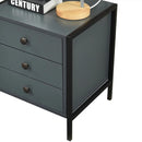 Alva 3 Drawer Bedside - Dark Grey
