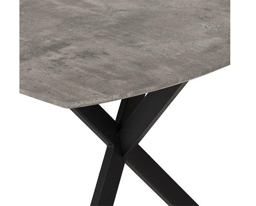 ATHENS RECT & LUKAS DINING SET (X4 CHAIRS) - CONCRETE/EMERALD GREEN VELVET