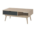 Culton Black & White 1 Drawer Coffee Table