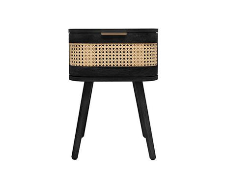 Noah 1 Drawer Bedside - Black