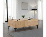 MIAMI 2 DRAWER COFFEE TABLE - OAK EFFECT/BLACK