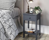 Shaker 1 Drawer Petite Bedside Cabinet-Midnight Blue