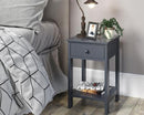 Shaker 1 Drawer Petite Bedside Cabinet-Midnight Blue