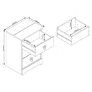 Corona Classic 3 drawer bedside cabinet