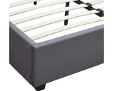 MADISON 4'6" BED - GREY VELVET FABRIC