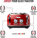 Haden Jersey 4 Slice Toaster Red