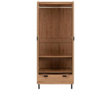 LEON 2 DOOR 1 DRAWER WARDROBE - MEDIUM OAK EFFECT