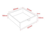 Jupiter metal 1 drawer bedside cabinet, copper drawer with black handle legs