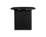 Axel Oval Fluted Dining Table with 2 Benches - Black
