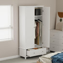 Nairn White 2 door, 1 drawer wardrobe