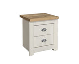 Harper 2 Drawer Bedside-Cream