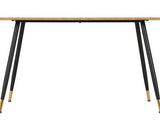 HAMILTON & LUKAS MEDIUM DINING SET (X4 CHAIRS) - MEDIUM OAK EFFECT/GREY VELVET
