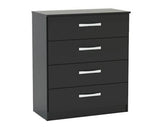 Larz 4 Drawer Chest-Black