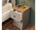 Corona Classic 2 drawer compact bedside cabinet