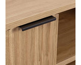 MIAMI 2 DOOR TV UNIT - OAK EFFECT/BLACK