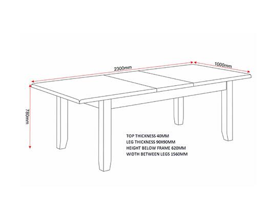 WINDSOR LARGE EXTENDING DINING TABLE - PEBBLE GREY/OAK