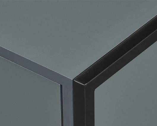 Alva 3 Drawer Bedside - Dark Grey