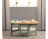 SANTOS DROP LEAF COFFEE TABLE - GREEN/DISTRESSED WAXED PINE