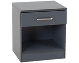 DAKOTA 1 DRAWER BEDSIDE - DARK GREY