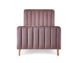 Gatsby Velvet Single Bed - Pink