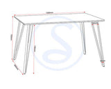 MARLOW & LUKAS DINING SET (X4 CHAIRS) - WHITE MARBLE/EMERALD GREEN VELVET