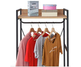 Cohen Open Wardrobe with 3 Shelves- Riveria Oak
