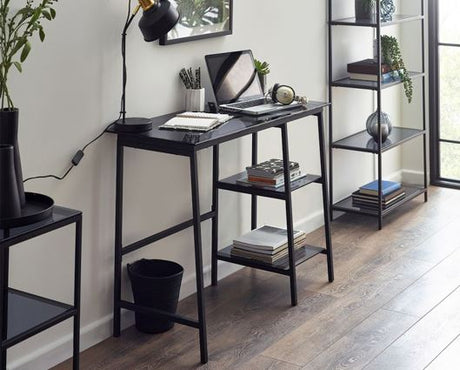 CHICAGO DESK SMOKED GLASS