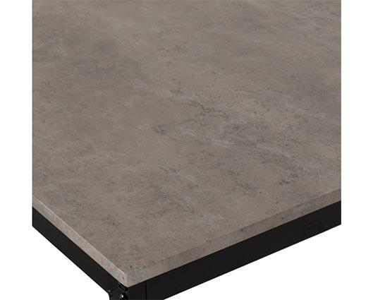 LINCOLN 1+2 DINING BENCH SET - STONE EFFECT/BLACK