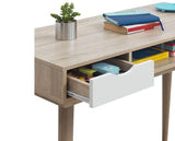 Culton Black & White 2 Drawer Desk