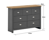 Lincoln 3 Piece Bedroom Set (2 Door Wardrobe, 3+4 Chest, 2 Drawer Bedside)