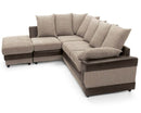 Dulcie Left Hand Facing Corner Sofa - Brown & Beige